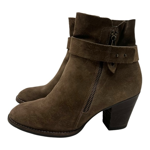 Paul Green Sheridan Brown Nubuck Suede Handcrafted Casual Heeled Boots Women 6.5 - Picture 2 of 16